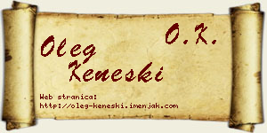 Oleg Keneški vizit kartica
